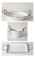 Load image into Gallery viewer, Jute Handle Serving Bowl
