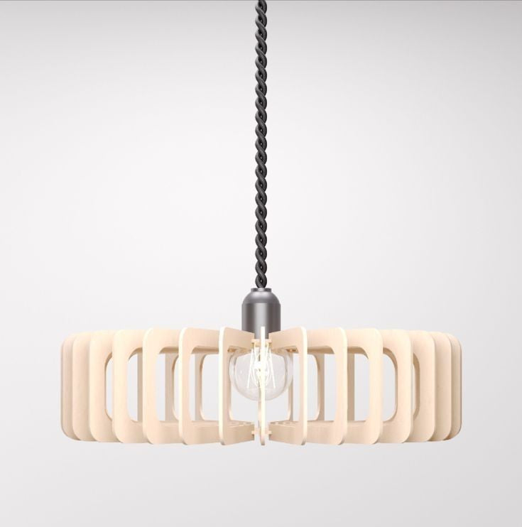 Wooden Blade Lampshade