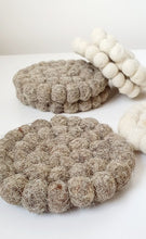 Load image into Gallery viewer, Felt Wool Ball Coasters (set of 4)
