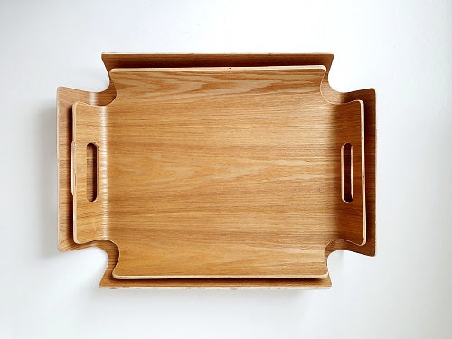 Bamboo Curved Wood Tray