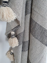 Load image into Gallery viewer, Mahika Striped Tassel Throw Blanket
