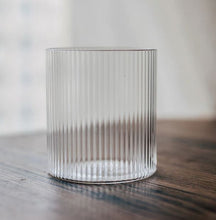 Load image into Gallery viewer, Ribbed Glass Tumbler (Set of 2)

