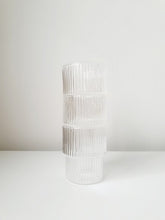 Load image into Gallery viewer, Stackable Ribbed Glass Tumbler (Set of 2)
